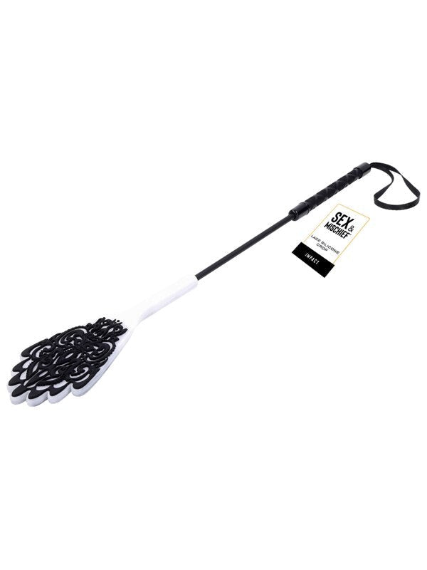 Sportsheets Sex and Mischief Lace Bondage Silicone Crop - Whips And Crops