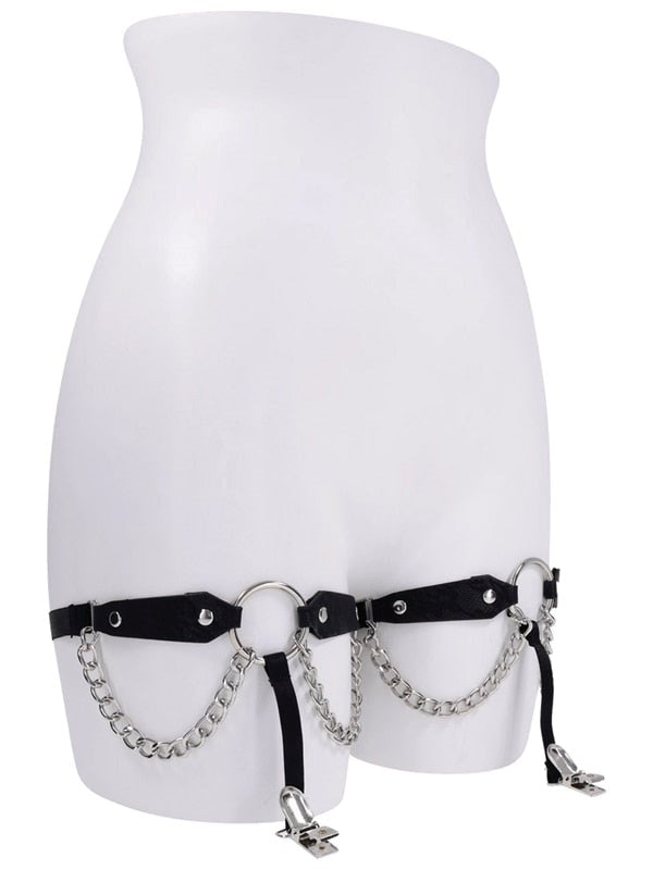 Sportsheets Sex and Mischief Chain Lace Garters - Her Fetish