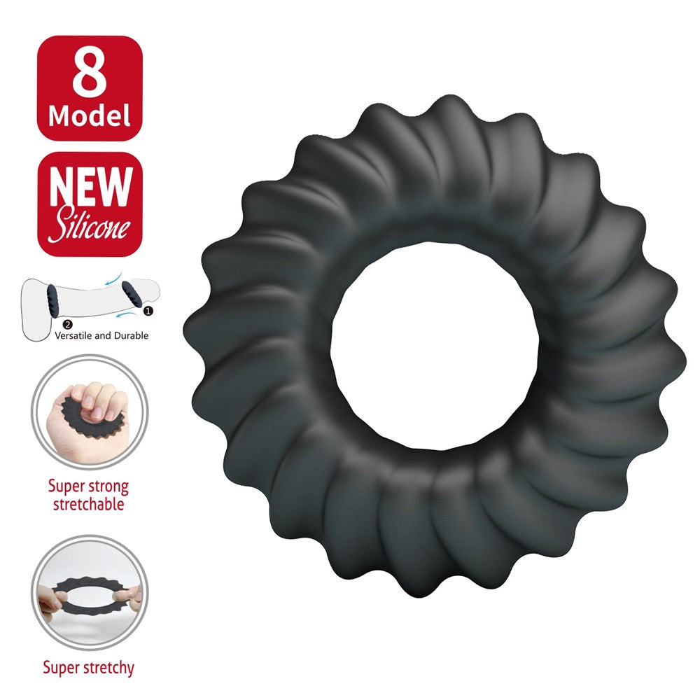 Baile Fitz Super Soft Mens Silicone Cock Ring No. 8 - Default Title - Stretchy Cock Rings