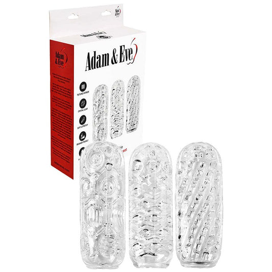 Adam & Eve ADAM'S CRYSTAL TRIO 3 Pack Strokers - Masturbators and Strokers