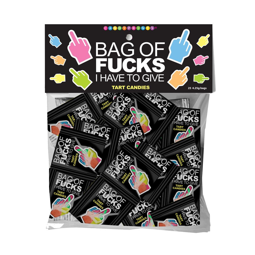 Bag Of Fucks I Have To Give Fruit Flavoured Lollies 25 Pack - Party Gifts and Novelties