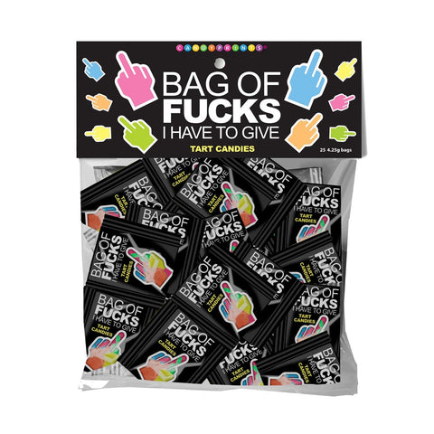 Bag Of Fucks I Have To Give Fruit Flavoured Lollies 25 Pack - Party Gifts and Novelties