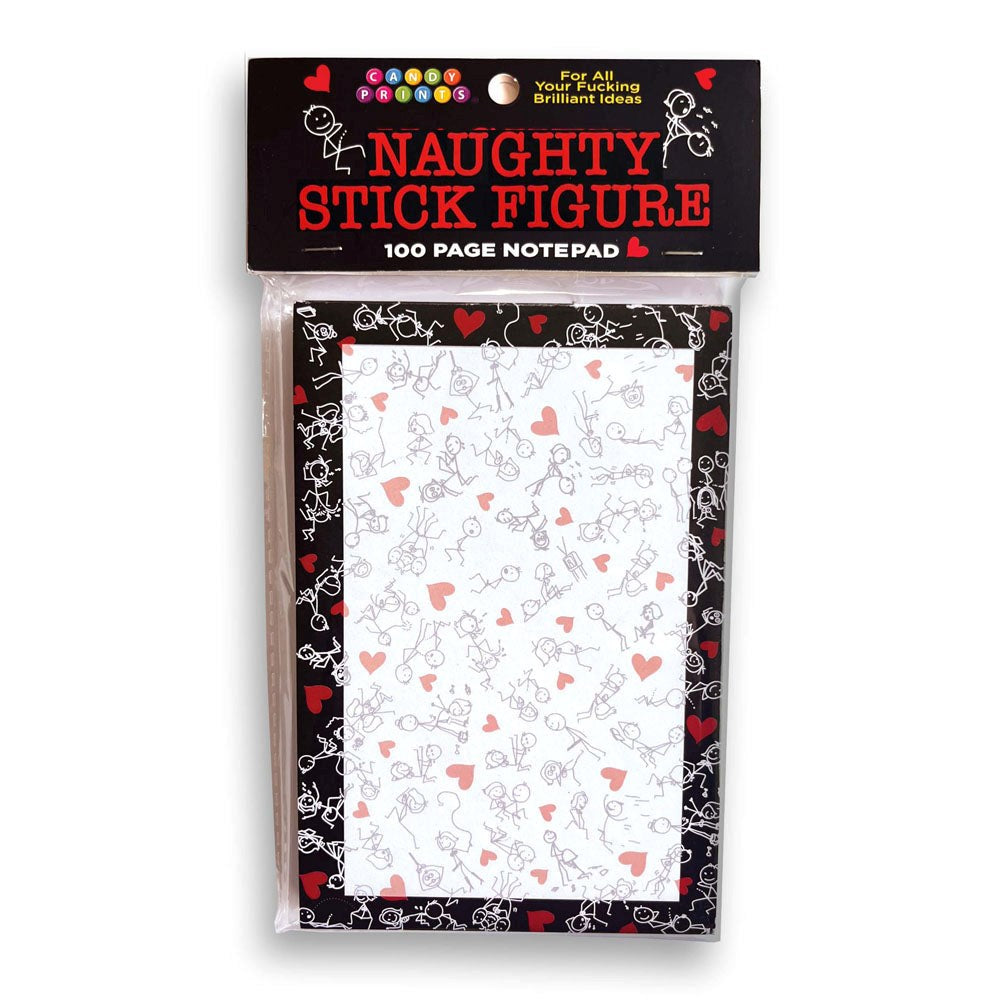 Little Genie Naughty Stick Figure Novelty Notepad 100 Pages - Party Gifts and Novelties