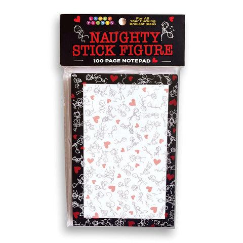 Little Genie Naughty Stick Figure Novelty Notepad 100 Pages - Party Gifts and Novelties