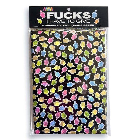 Little Genie Fucks I Have To Give Tissue Paper Sheets 6 Pack - Party Gifts and Novelties