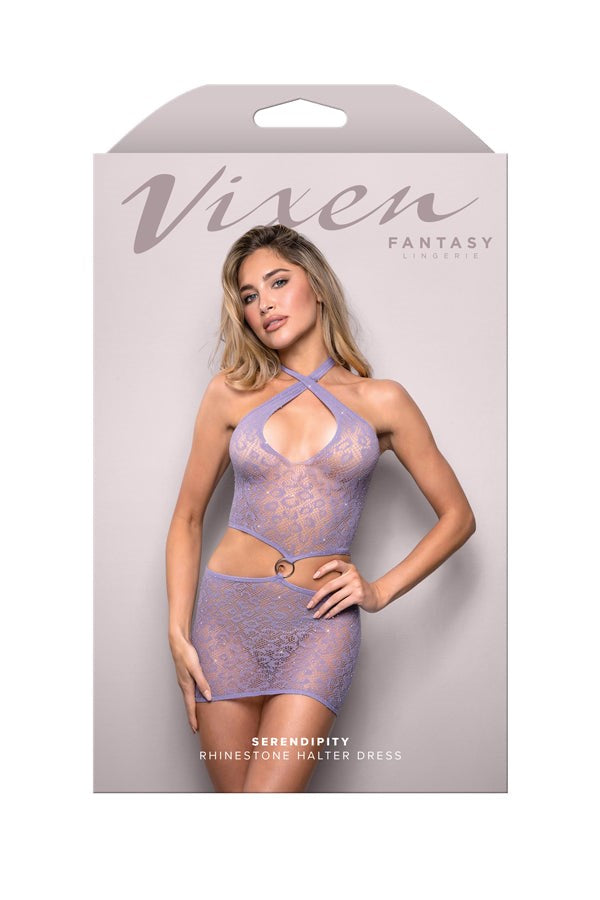 Fantasy Lingerie Vixen Serendipity Halter Dress OS - - Fancy Dress Ups