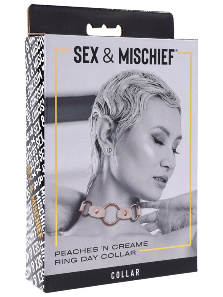 Sex and Mischief Peaches n CreaMe Ring Day BDSM Collar - Collars and Leads