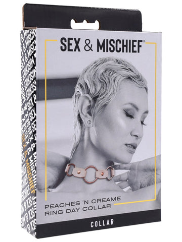 Sex and Mischief Peaches n CreaMe Ring Day BDSM Collar - Collars and Leads