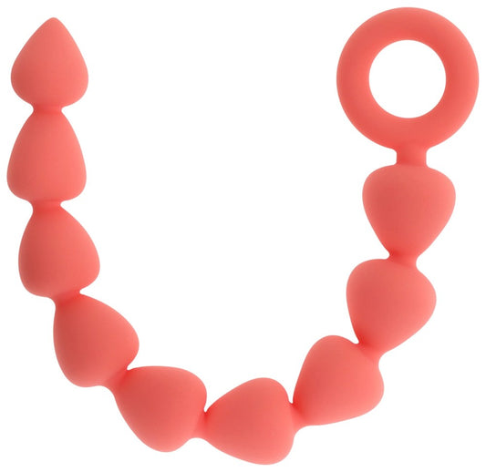 Sex and Mischief Peaches n CreaMe Silicone Anal Beads - Anal Beads and Balls