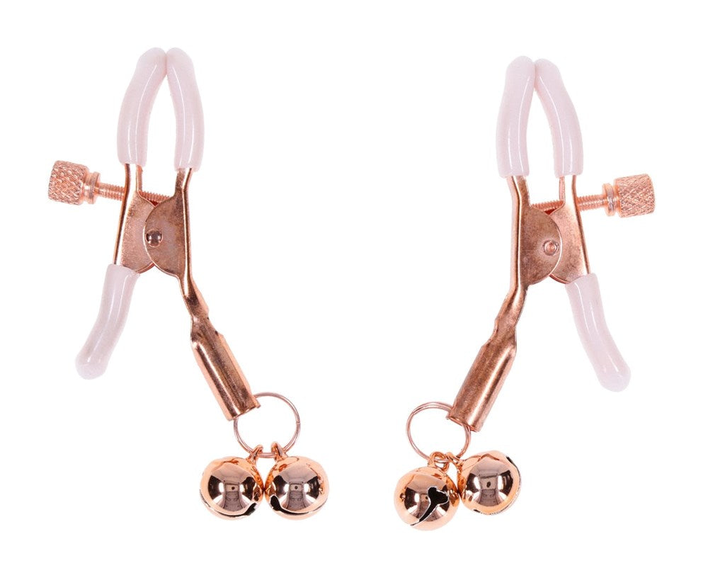 Sex and Mischief Peaches n CreaMe Bell Nipple Clamps - Nipple and Clit Clamps
