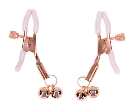 Sex and Mischief Peaches n CreaMe Bell Nipple Clamps - Nipple and Clit Clamps