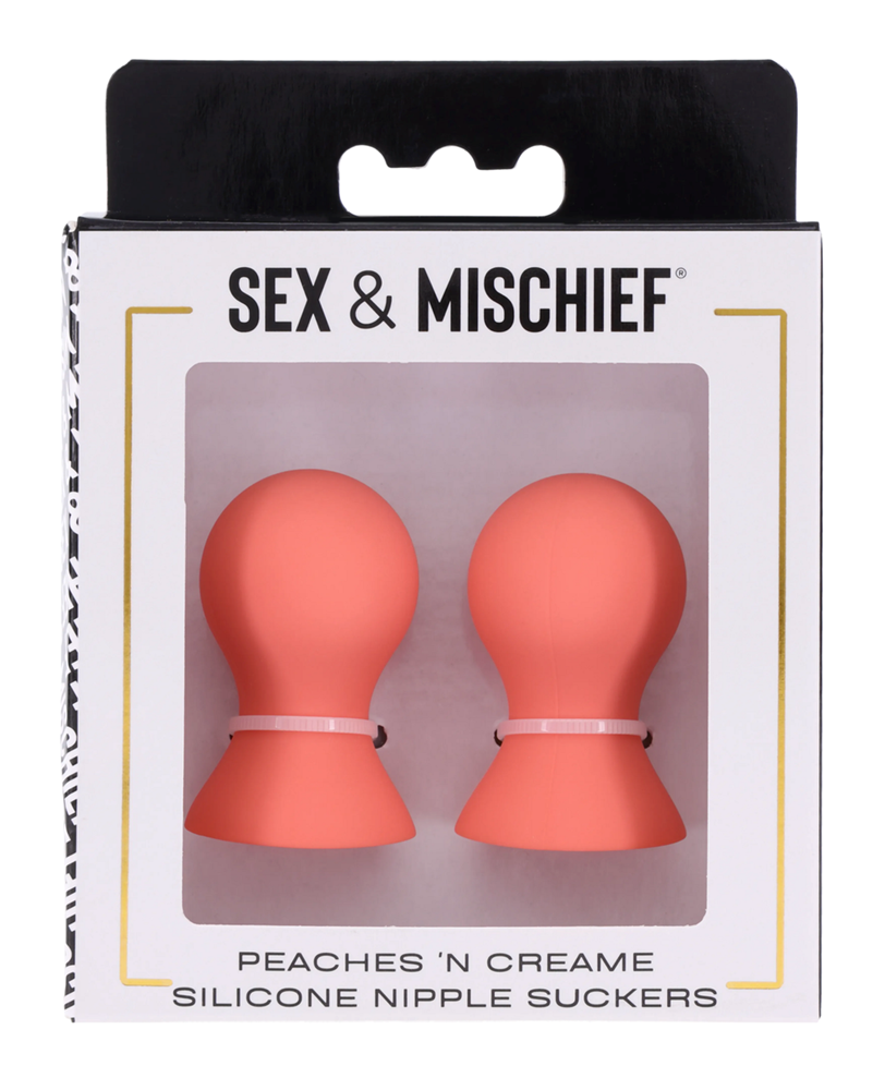 Sex and Mischief Peaches n CreaMe Silicone Nipple Suckers - Nipple and Clit Clamps
