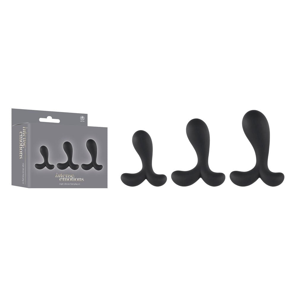 Nanma Intense Emotions Sex Of 3 Sizes Butt Plugs - Black - Butt Plugs