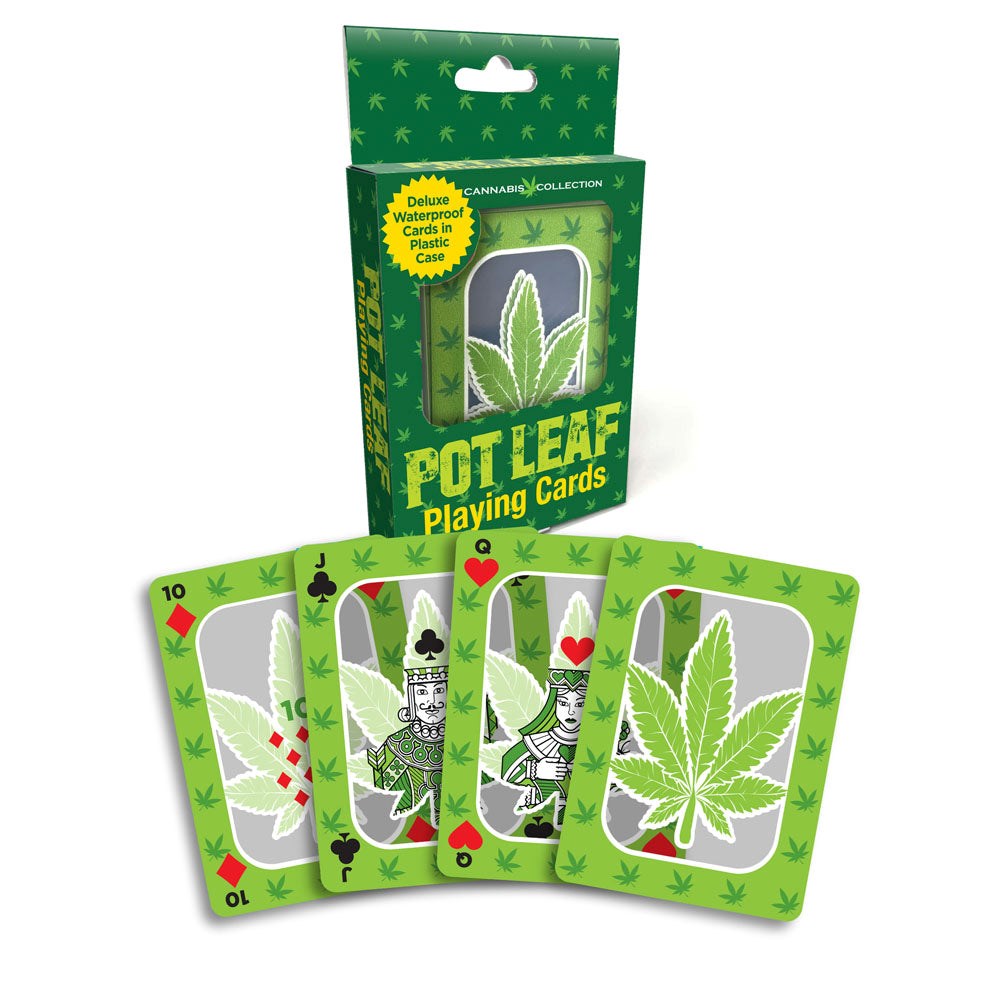 Little Genie Pot Leaf Waterproof Novelty Playing Cards - Party Gifts and Novelties