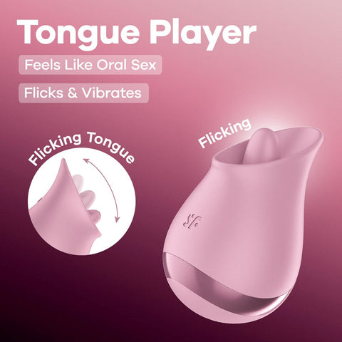Satisfyer Tongue Player Rechargeable Clitoral Stimulator - Clit Ticklers and Pulsators