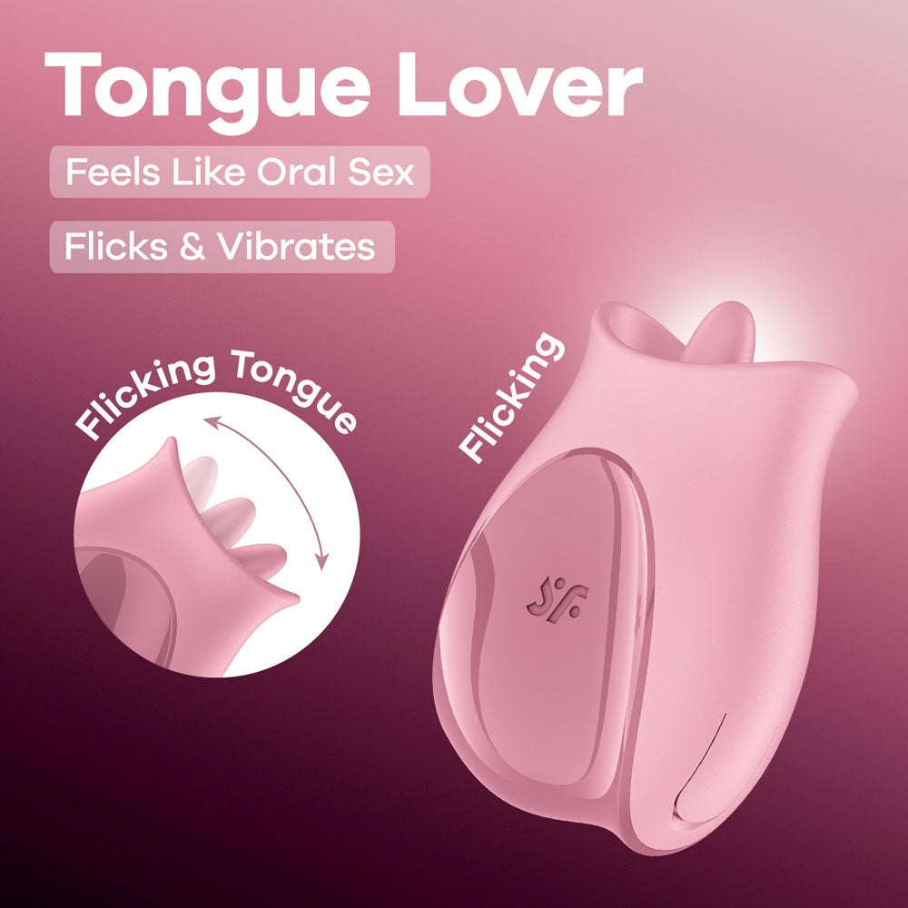 Satisfyer Tongue Lover Rechargeable Clitoral Vibrator - Clit Ticklers and Pulsators