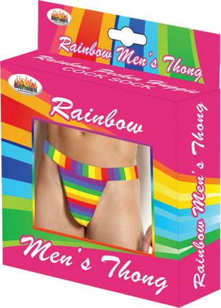 Hott Products Rainbow Pecker Mens Thong - Party Gifts and Novelties