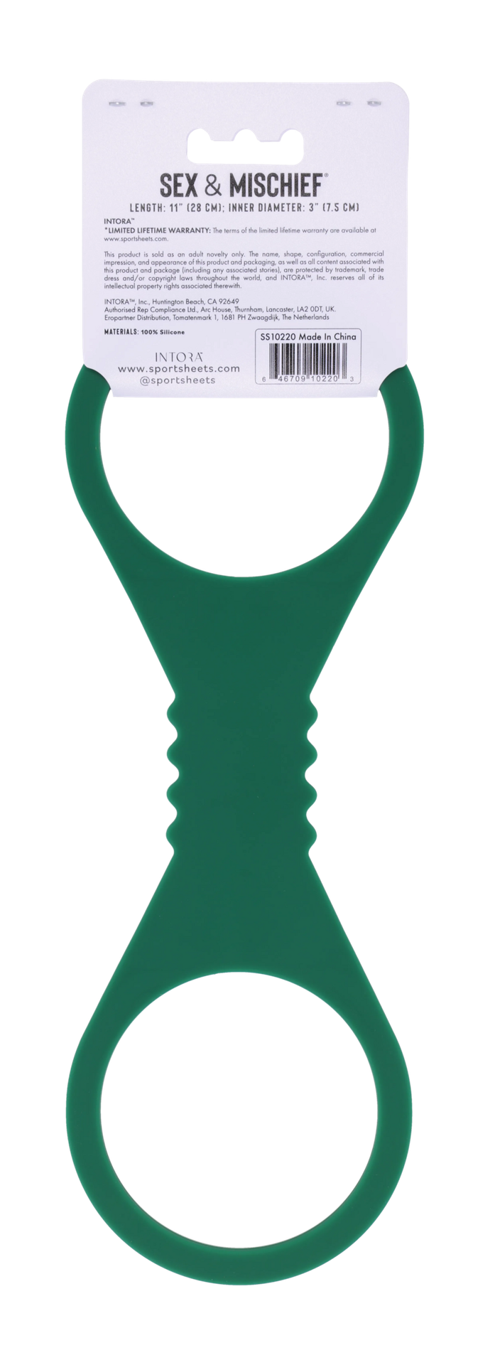 Sex & Mischief Indica Silicone Bondage Hand Cuffs Green - - Cuffs And Restraints