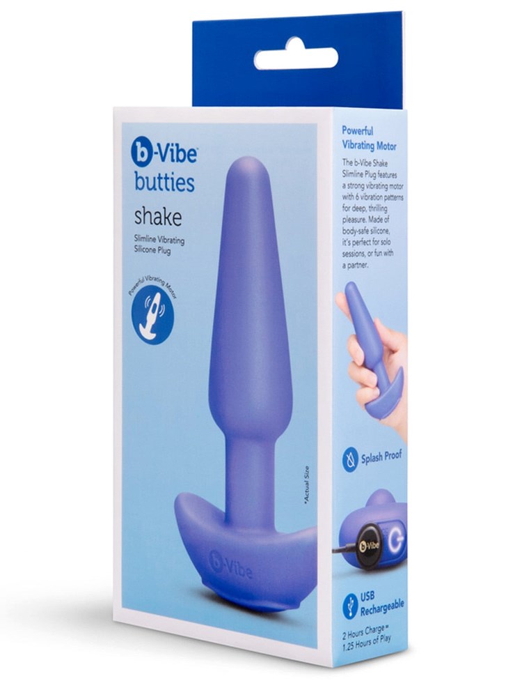 b-Vibe Shake Slimline Vibrating Silicone Anal Plug - - Butt Plugs