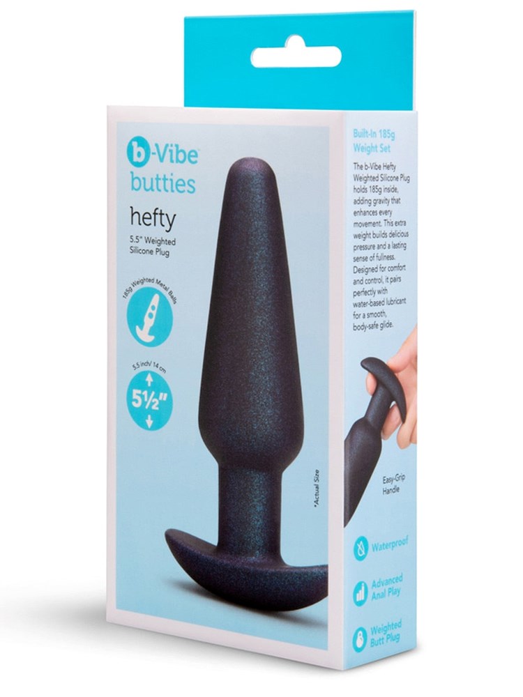 b-Vibe Hefty Weighted Silicone Anal Plug - - Butt Plugs