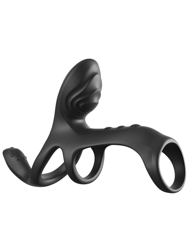 Pipedream Fantasy C-Ringz Ultimate Couples Cage Max - Black - Vibrating Cock Rings