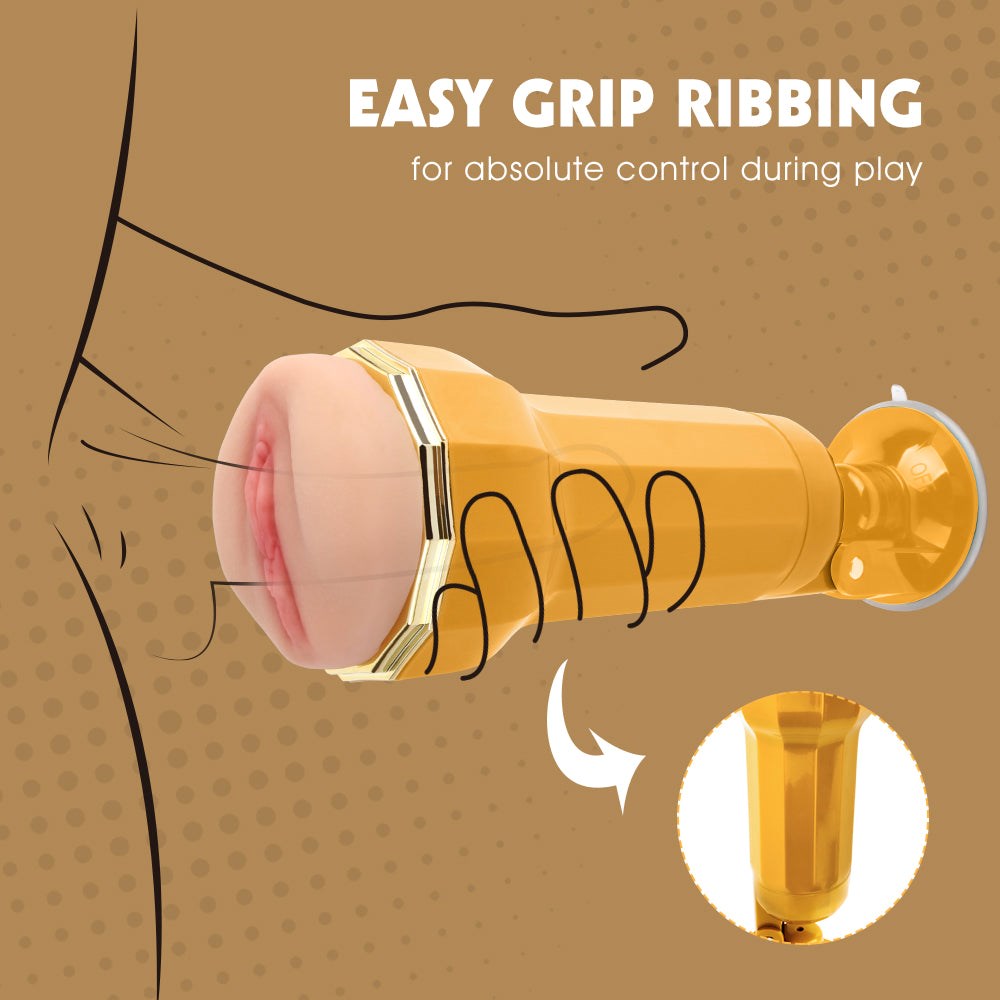 Chisa Ella Realistic Vibrating Vagina Cup - - Masturbators and Strokers