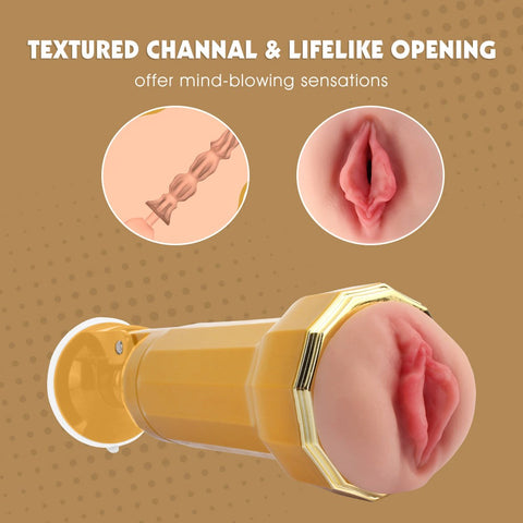 Chisa Shyla Realistic Vibrating Vagina Cup - Masturbators and Strokers
