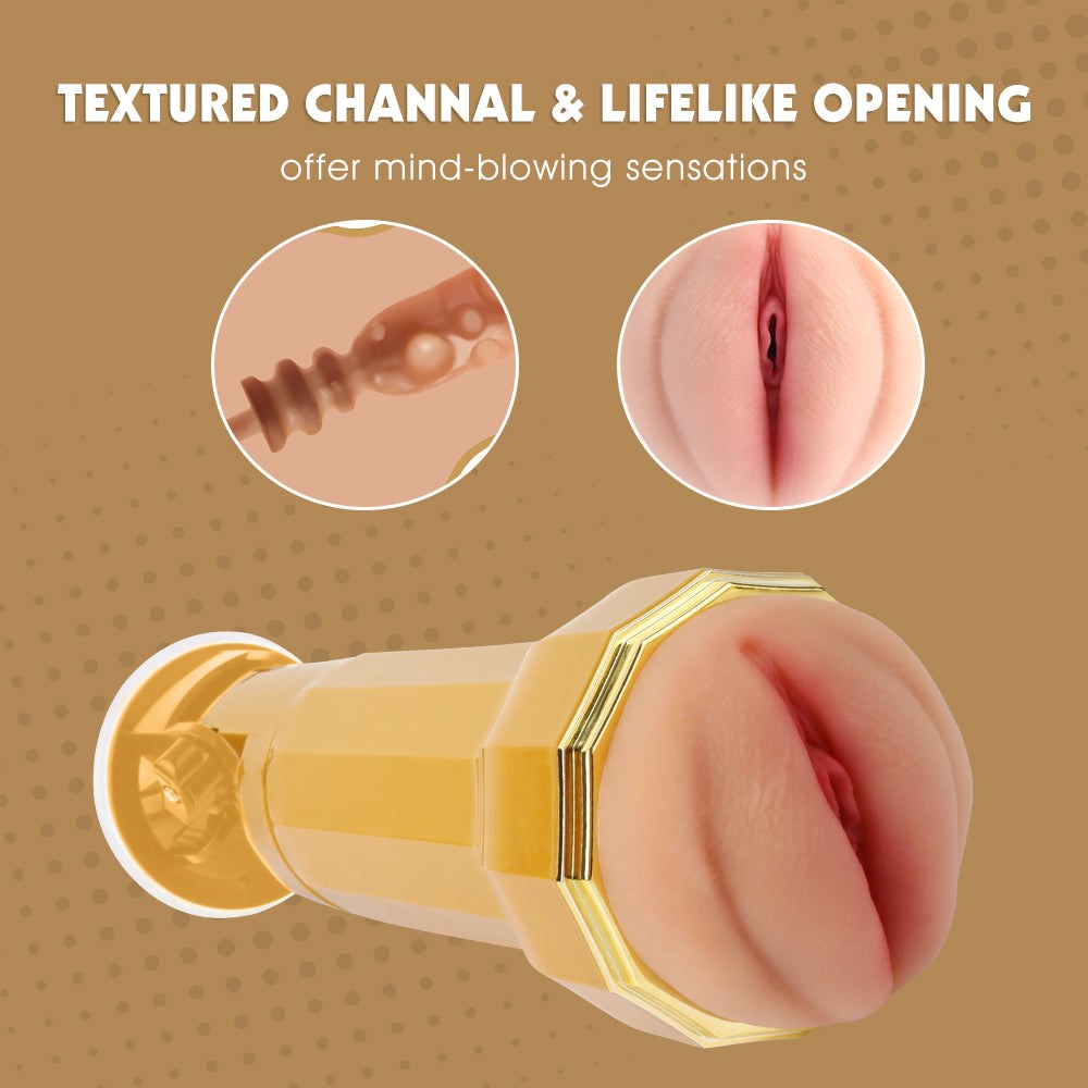 Chisa Abbie Realistic Vagina Vibrating Cup - - Masturbators and Strokers