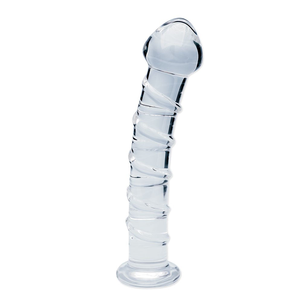 Creative Conceptions Clarity Seraphic Spiral Glass Dildo - - Glass Sex Toys