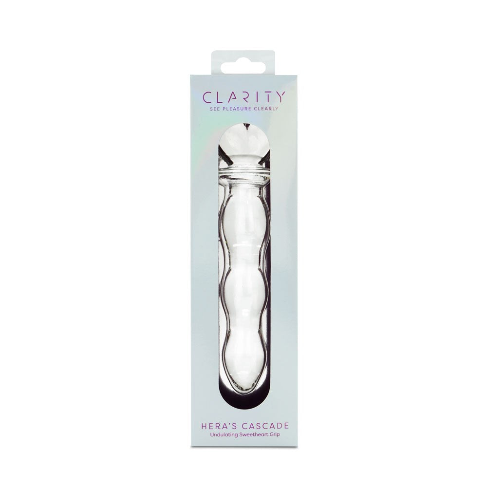 Creative Conceptions Clarity Heras Cascade Glass Dildo - - Glass Sex Toys