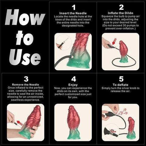 Lovetoy Aerosx 8 Inch Dual Density Inflatable Fantasy Dildo - Realistic Dildos