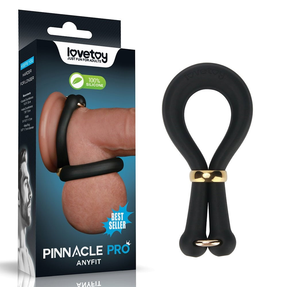 Lovetoy Pinnacle Pro Anyfit Stretcher Adjustable Cock Ring - Ball and Cock Toys