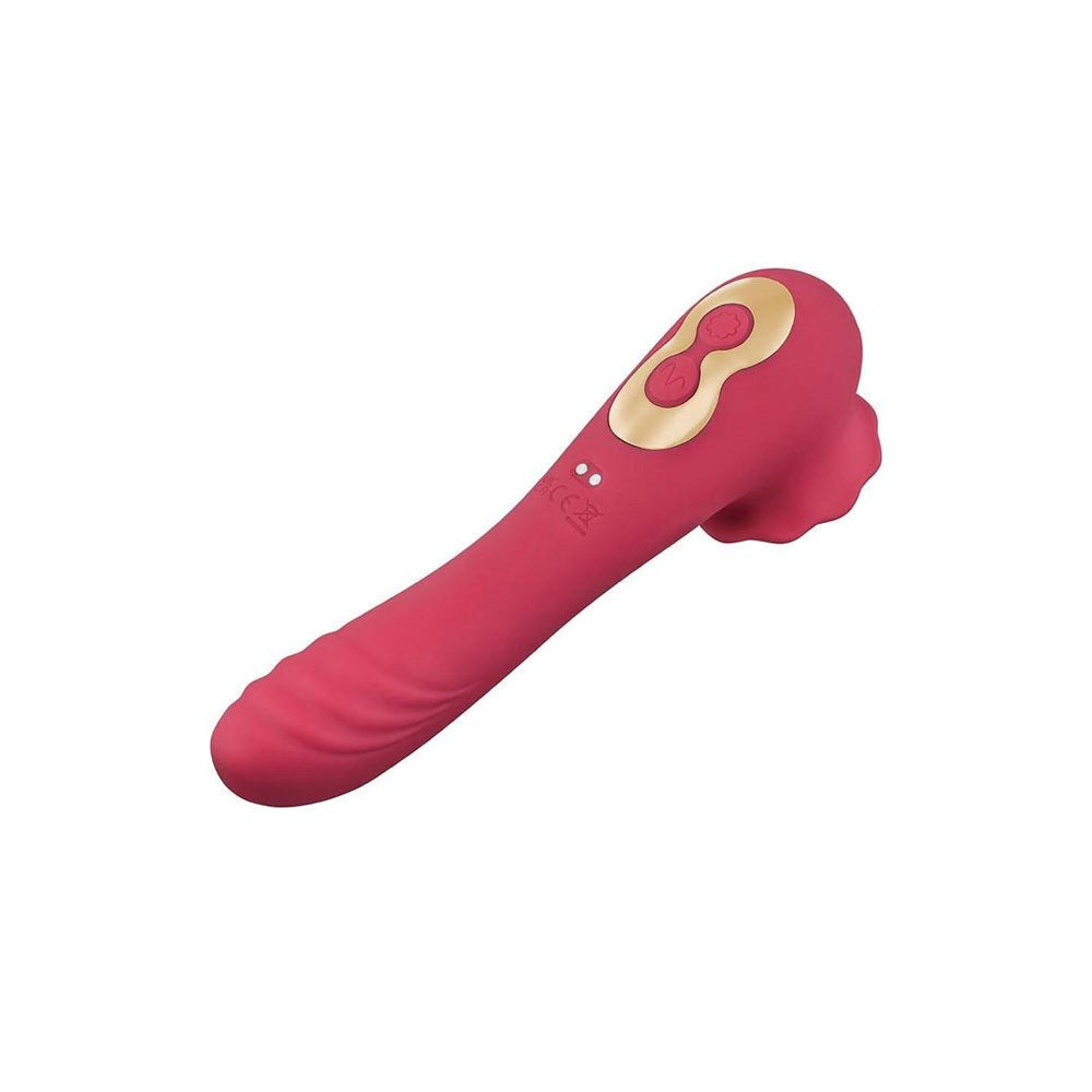 Xgen Secret Kisses ROSEGASM ROSE QUAKE Tapping Vibrator - Clit Ticklers and Pulsators