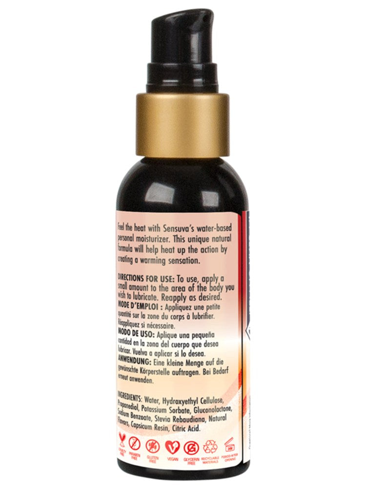 Sensuva Heat Wave Warming Personal Moisturizer 2oz - - Water Based Lubes