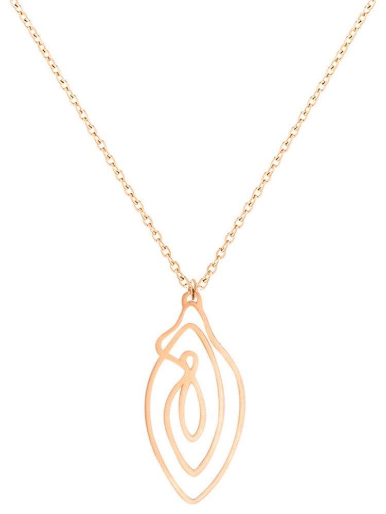 Biird Vulvii Gold Plated Stainless Steel Necklace - Party Gifts and Novelties