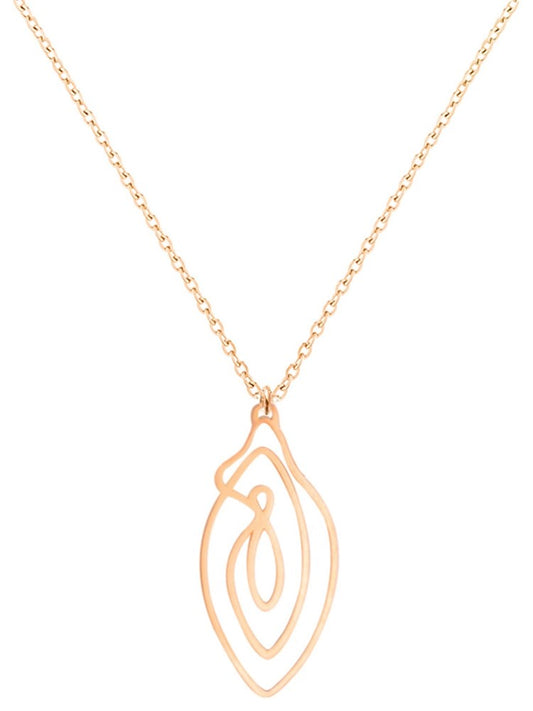 Biird Vulvii Gold Plated Stainless Steel Necklace - Party Gifts and Novelties