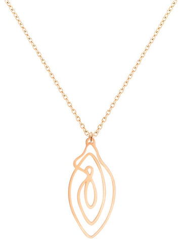 Biird Vulvii Gold Plated Stainless Steel Necklace - Party Gifts and Novelties