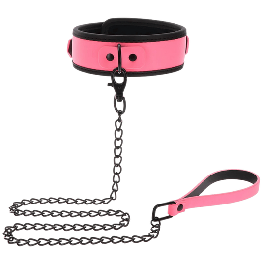 Scala Glow In The Dark Collar and Chain Leash - Collars and Leads