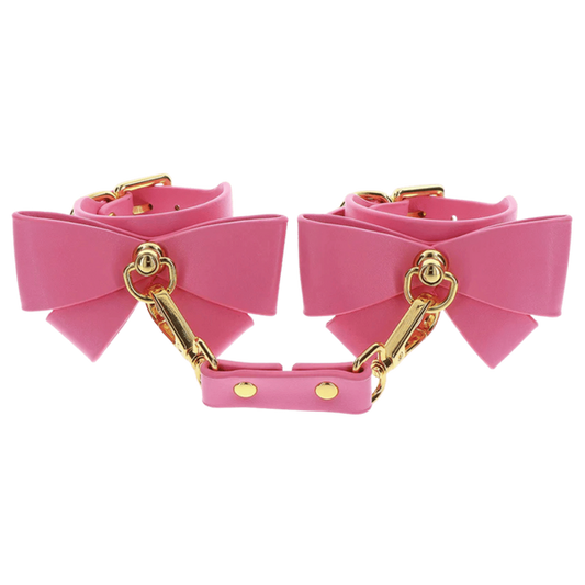 Scala Vegan PU Leather BDSM Play Wrist Cuffs - Cuffs And Restraints