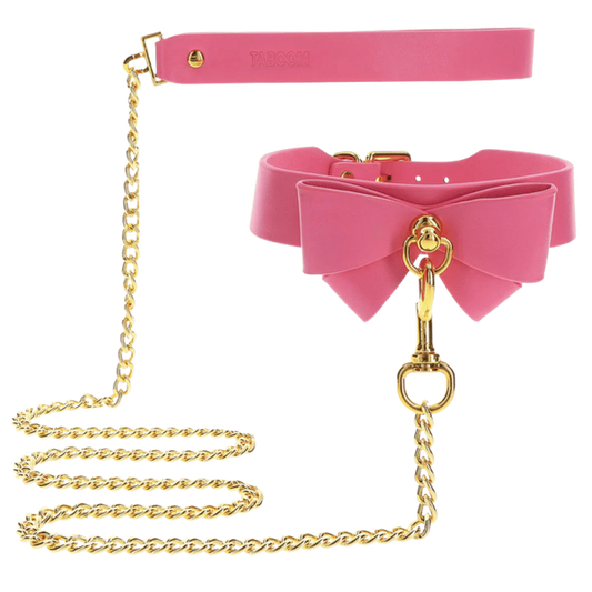 Scala Taboom PU Leather Fetish Collar and Leash - Collars and Leads