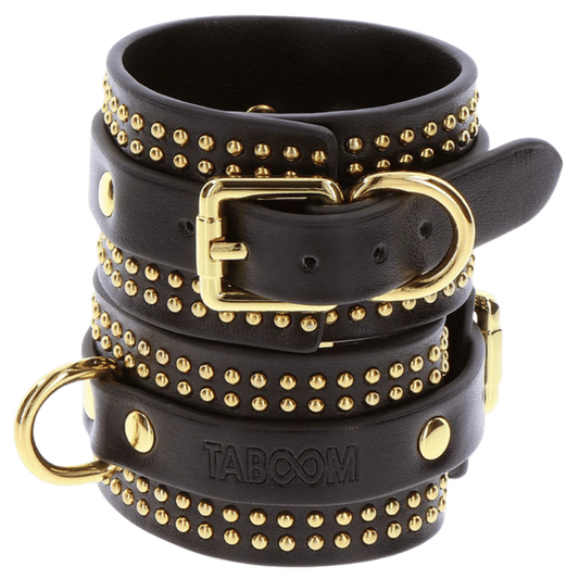 Scala Taboom BDSM Play Studded Wrist Cuffs Set - Cuffs And Restraints