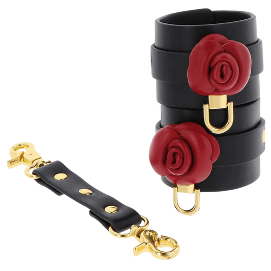 Scala TABOOM Wild Roses Bondage Wrist Cuffs Set - Cuffs And Restraints