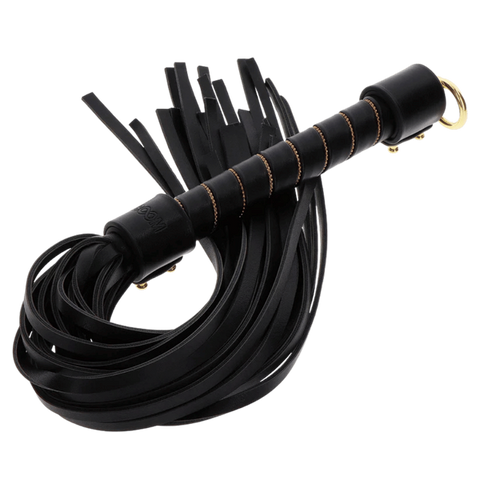 Scala Taboom Vegan PU Leather Studded Whip - Whips And Crops