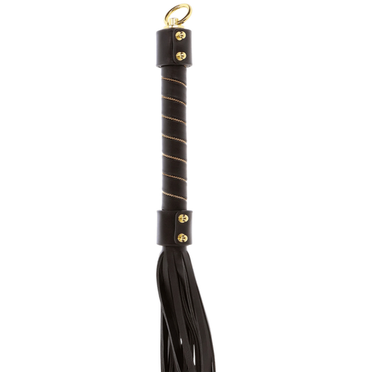 Scala Taboom Vegan PU Leather Studded Whip - Whips And Crops