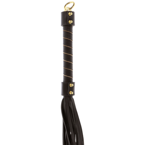 Scala Taboom Vegan PU Leather Studded Whip - Whips And Crops