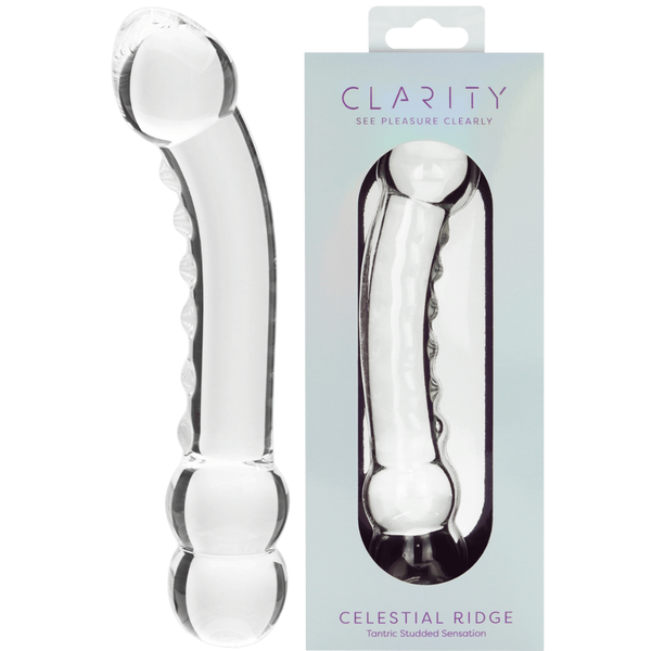 Creative Conceptions Celestial Ridge Double Ender Glass Dong - - Glass Sex Toys