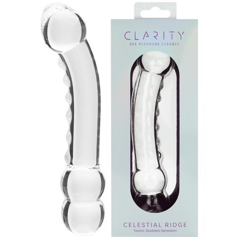 Creative Conceptions Celestial Ridge Double Ender Glass Dong - Glass Sex Toys