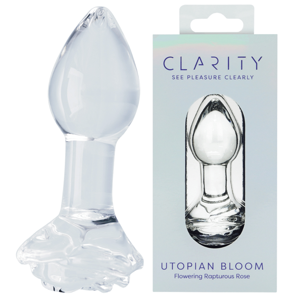 Creative Conceptions Utopian Bloom Glass Butt Plug - - Glass Sex Toys
