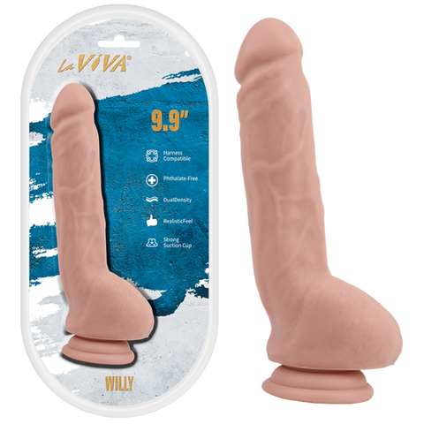 La Viva Willy 9.9 Inch Harness Compatible Realsitic Dildo - Realistic Dildos