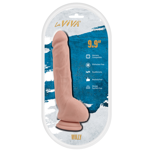 La Viva Willy 9.9 Inch Harness Compatible Realsitic Dildo - Realistic Dildos